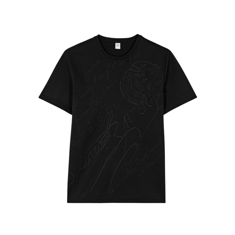 T-shirt coton noir scritto...