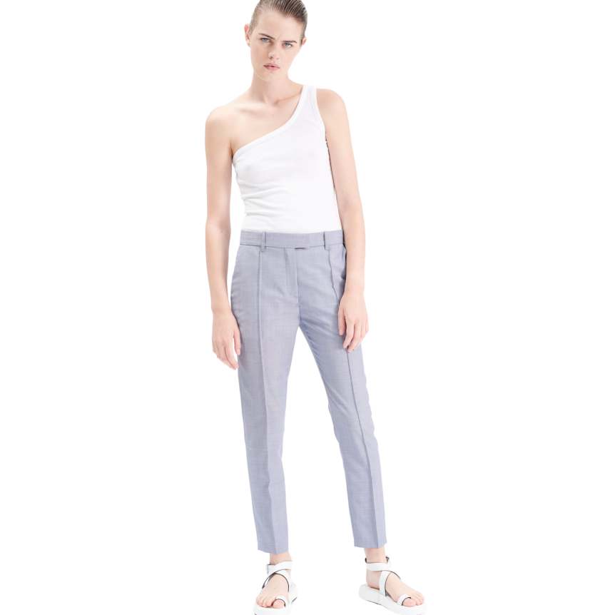 Pantalon de costume BARBARA BUI Roxy cigarette laine bleu clair