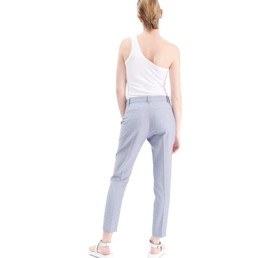 Pantalon de costume BARBARA BUI Roxy cigarette laine bleu clair