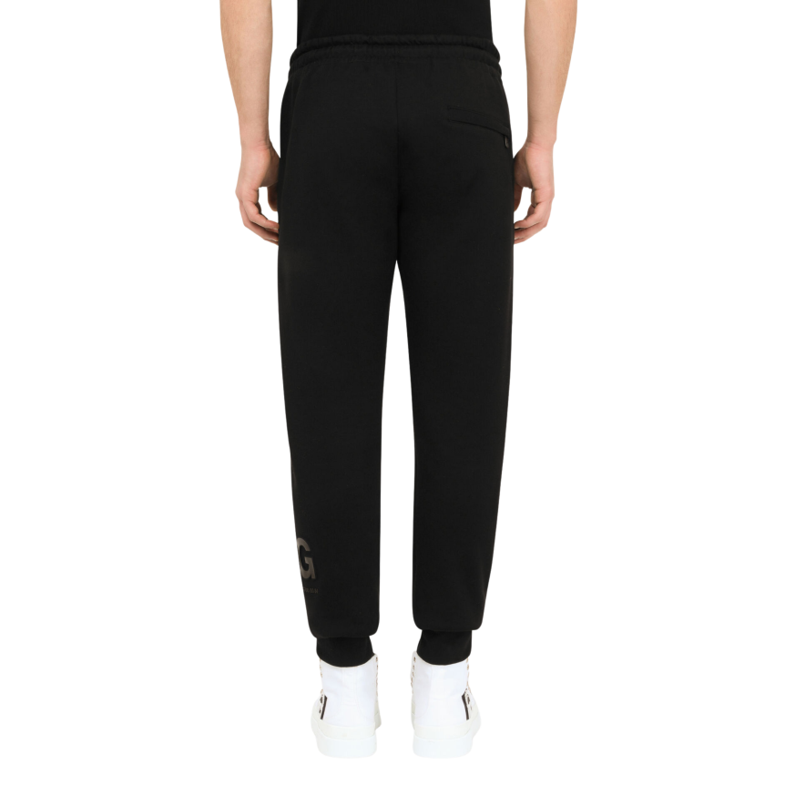 Pantalon De Jogging DOLCE & GABBANA En Jersey coton noir Ecusson DG