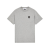 T-shirt col rond jersey coton gris chiné Ecusson Rose des vents