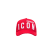 Casquette Baseball coton rouge ICON blanc