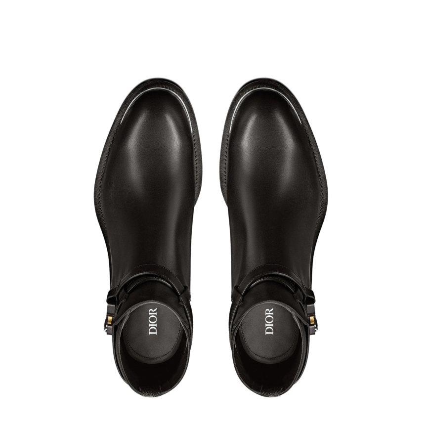 Bottines Boots DIOR Evidence Cuir veau lisse noir boucle