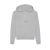 Sweat-shirt à capuche coton gris logo Saint Laurent Rive Gauche