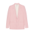 Veste de costume un bouton laine mohair rose pastel