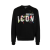 Sweat-shirt coton noir ICON tâches Multicolore