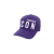 Casquette de baseball coton violet ICON Blanc