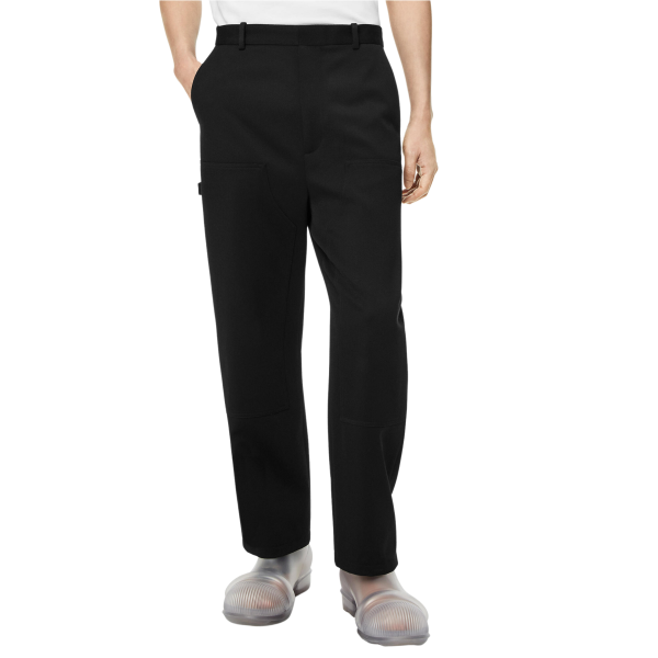 Pantalon droit LOEWE Workwear Charpentier laine noire