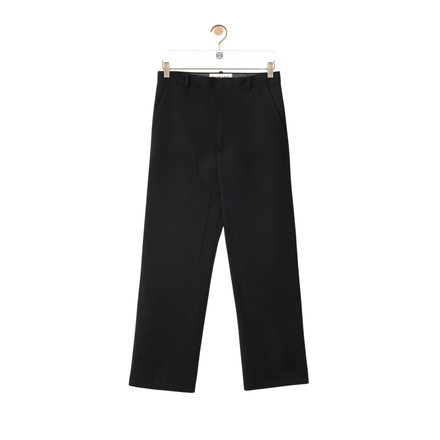 Pantalon droit LOEWE Workwear Charpentier laine noire