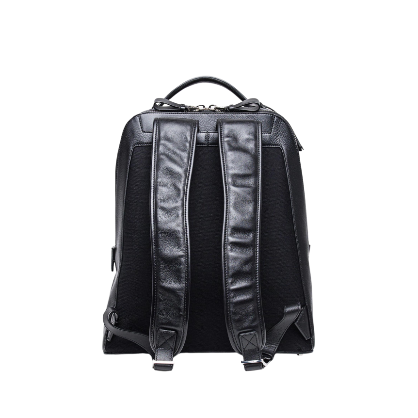 Sac à dos SANTONI cuir patiné noir