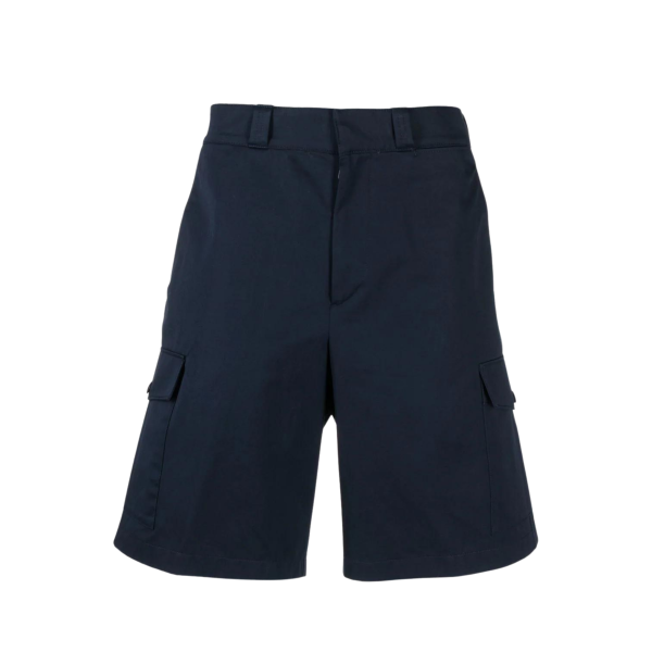 PRADA Bermuda Cargo coton bleu marine poches