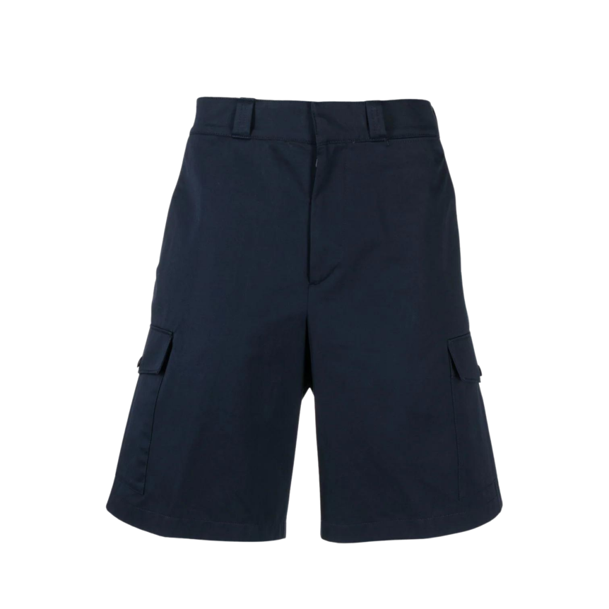 PRADA Bermuda Cargo coton bleu marine poches