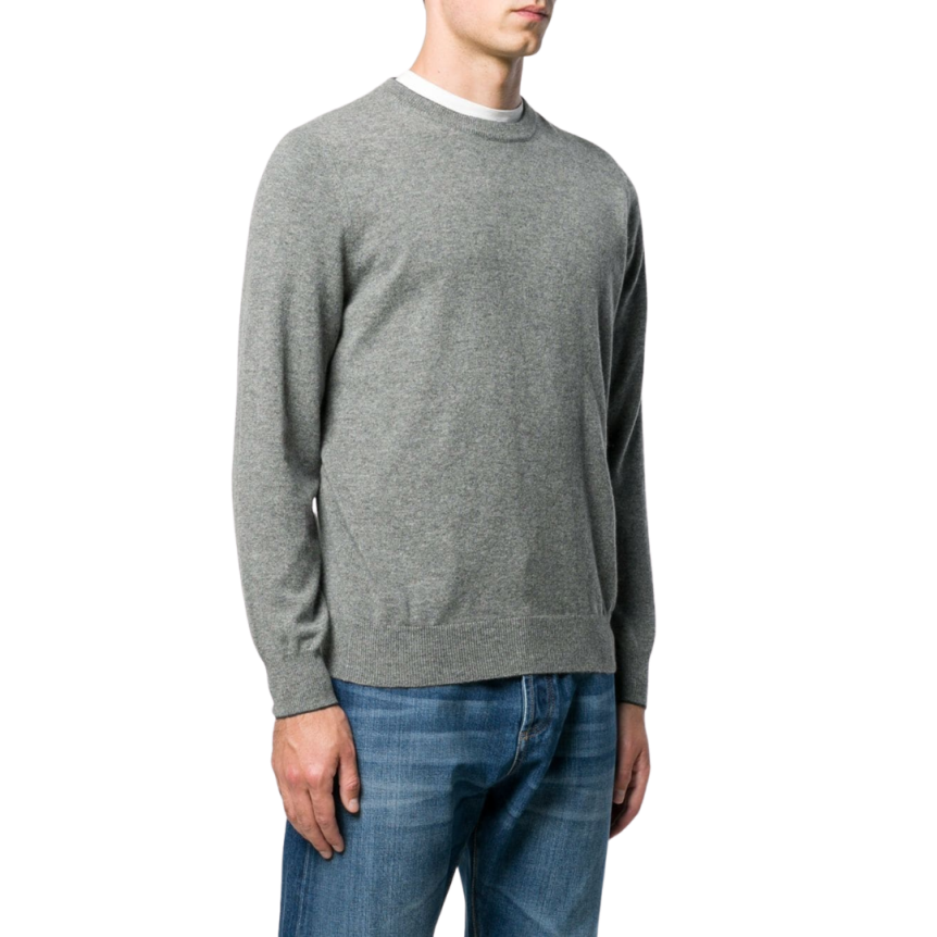 Pull Ras Du Cou Gris Cachemire