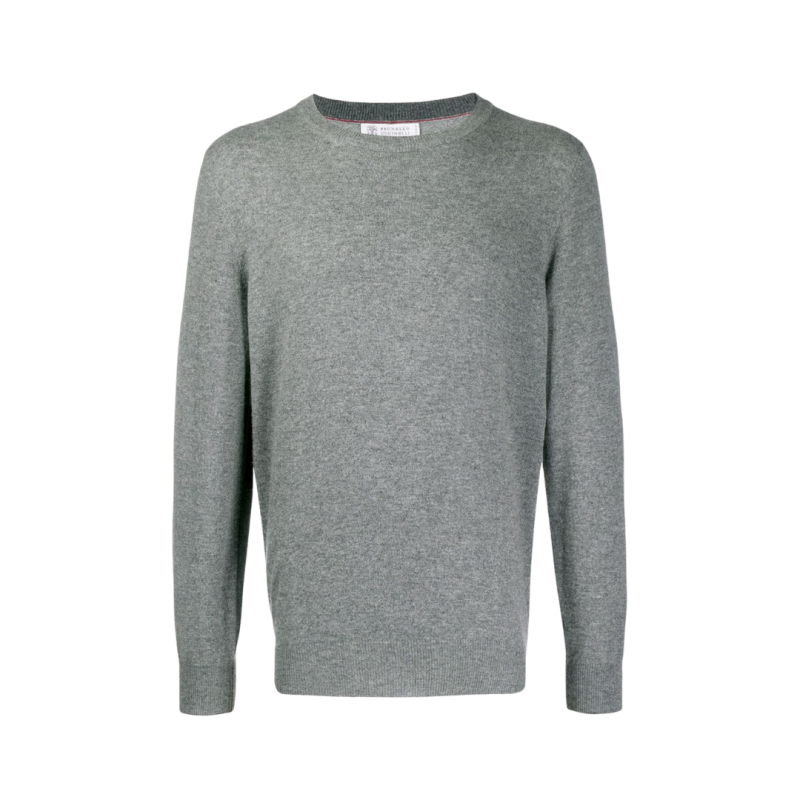 Pull Ras Du Cou Gris Cachemire