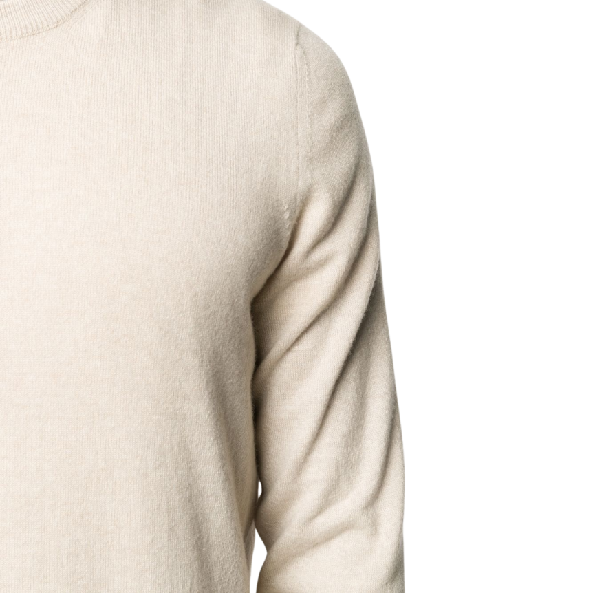 Pull Ras Du Cou Beige Cachemire