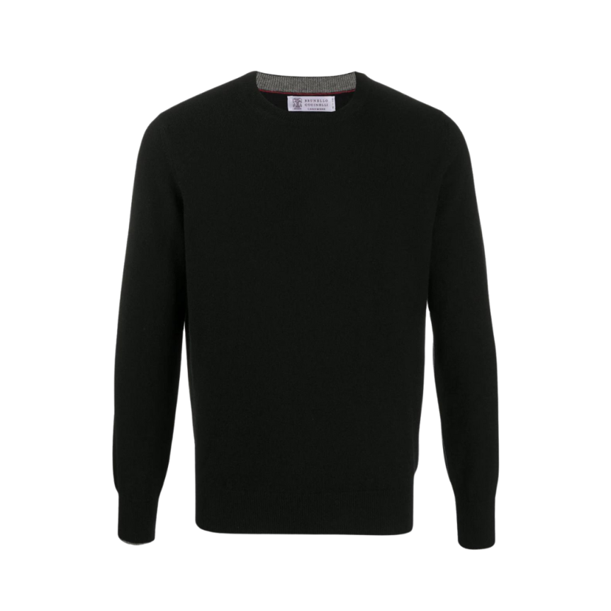 Pull Ras Du Cou Noir Cachemire