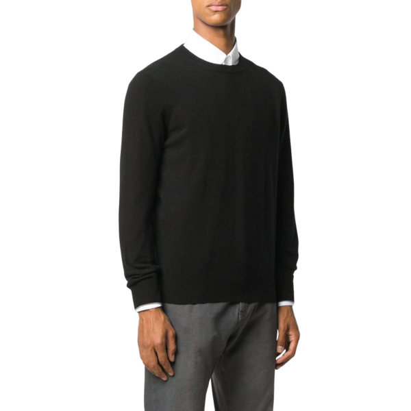 Pull Ras Du Cou Noir Cachemire