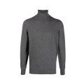 Pull Col Roulé Gris Cachemire