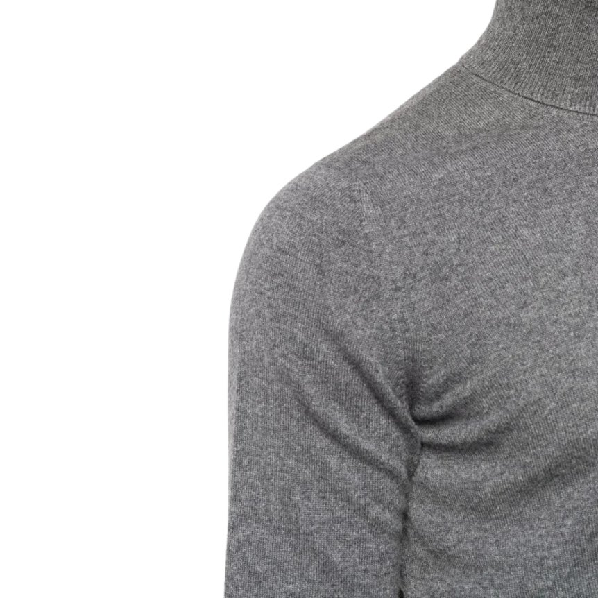 Pull Col Roulé Gris Cachemire Brunello Cucinelli