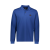 Polo manches longues coton piqué bleu roy patch logo