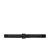 Ceinture Cassandre cuir embossé croco noir boucle carré noire