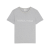 T-shirt col rond coton gris clair logo inversé