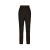 Pantalon taille haute en sergé noir rayures blanches