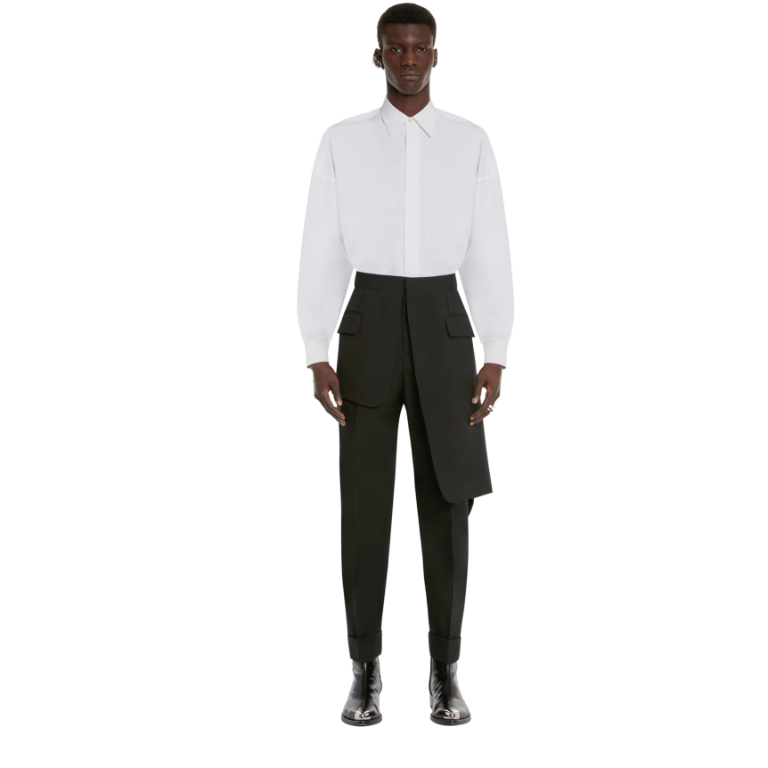 Chemise ALEXANDER MCQUEEN manches longues popeline coton blanc