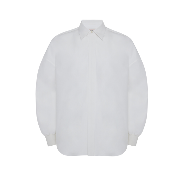 Chemise ALEXANDER MCQUEEN manches longues popeline coton blanc