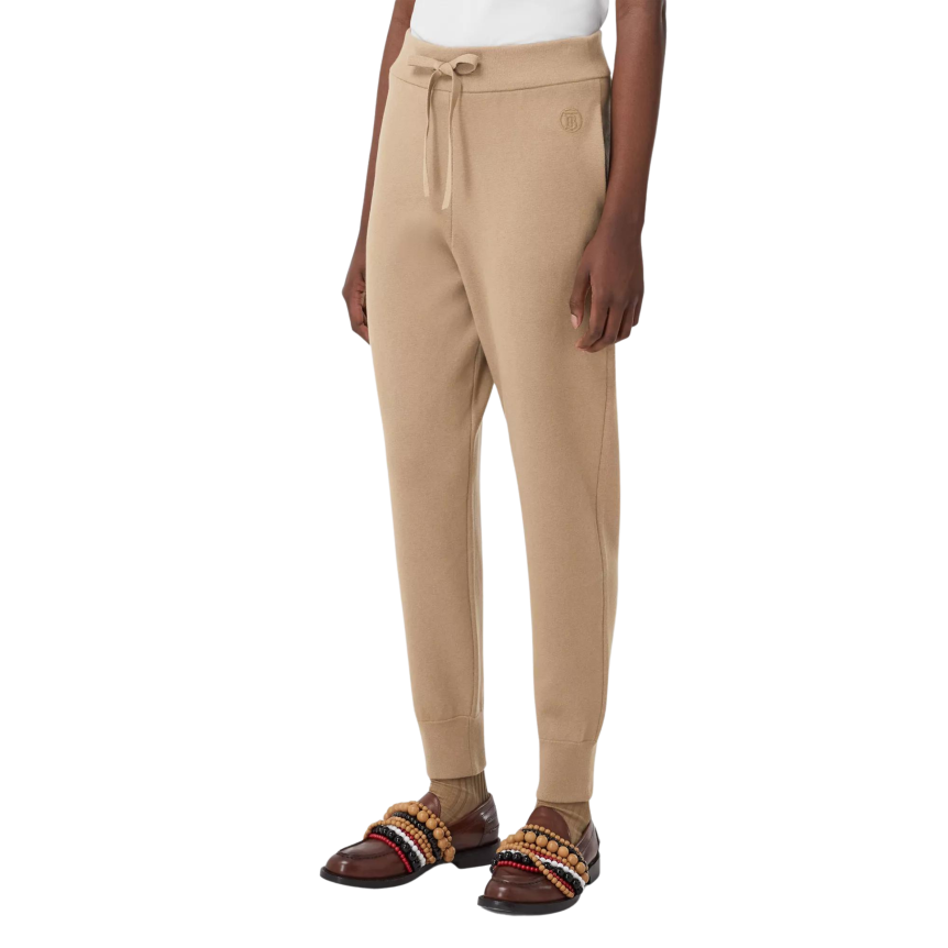 Pantalon jogging BURBERRY Larkan cachemire coton Camel Monogram