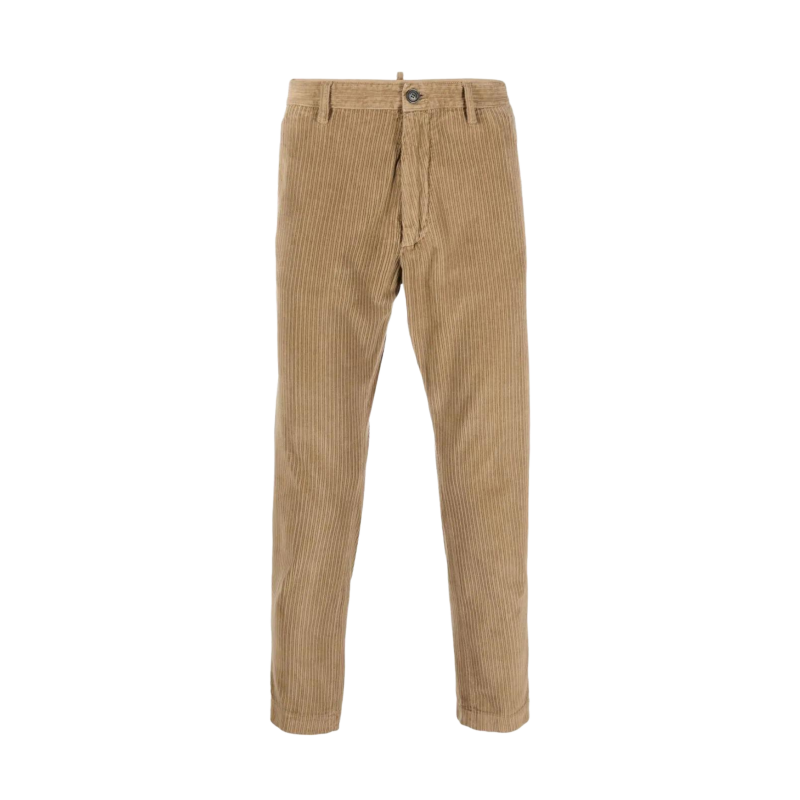 Pantalon velours cotelé camel