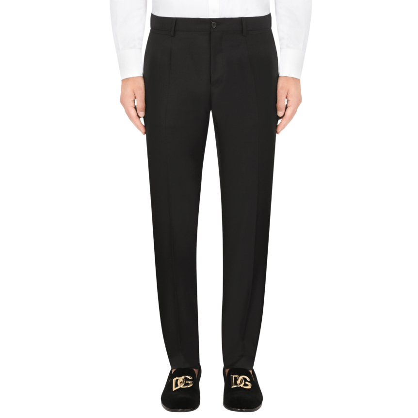 Costume 3 pièces Martini bleu marine Dolce Gabbana Veste à revers Gilet Pantalon