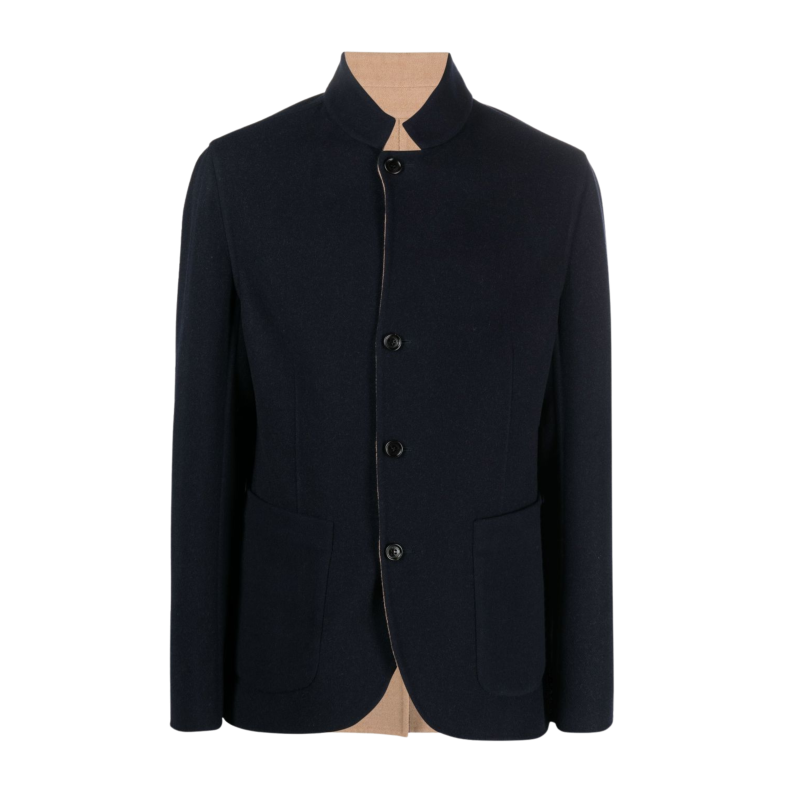 Blazer col montant laine...