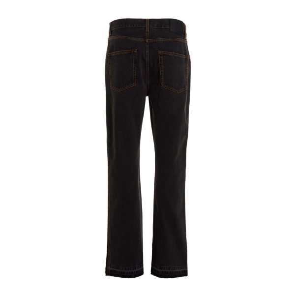 Pantalon Jeans ALEXANDER MCQUEEN denim coton noir bas franges