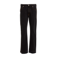 Pantalon Jeans denim coton noir bas franges