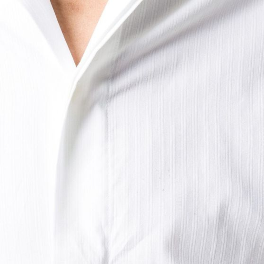 Chemise manches longues ample classique coton blanc