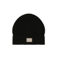 Bonnet cachemire noir Plaque métal logo DG