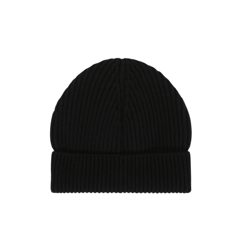 Bonnet cachemire noir Plaque métal logo DG