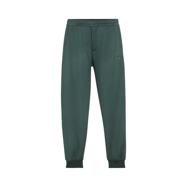 Jogging LANVIN brodé logo triangle laine mélangé vert foncé