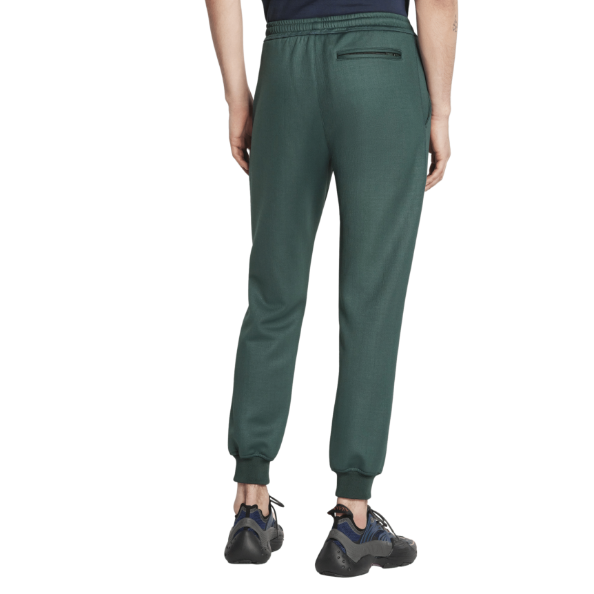 Jogging LANVIN brodé logo triangle laine mélangé vert foncé