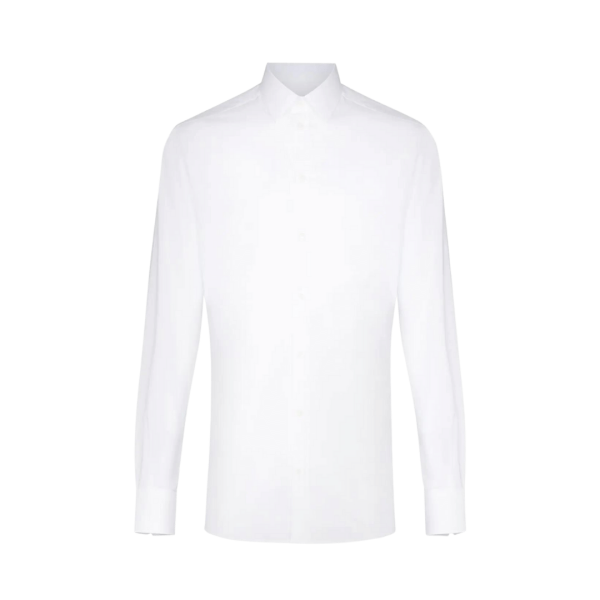 Chemise DOLCE & GABBANA logo jacquard coton blanc