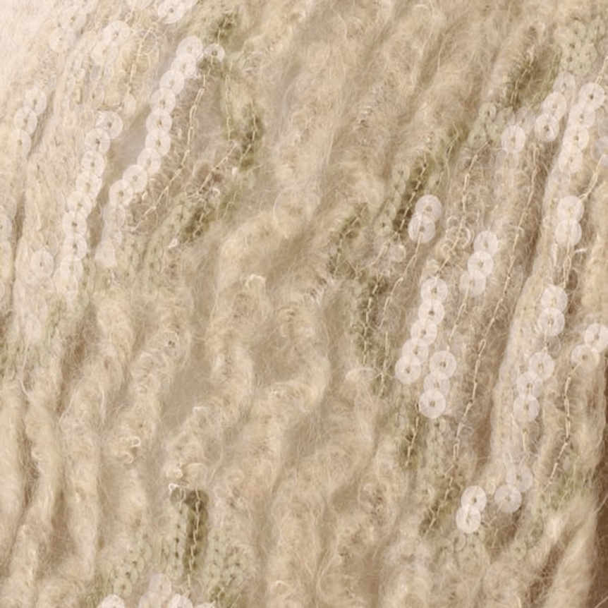 Cardigan BRUNELLO CUCINELLI maille ajouré beige losanges sequins