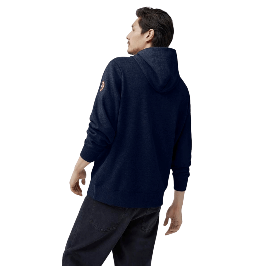 Sweat-shirt à capuche CANADA GOOSE Huron coton bleu marine