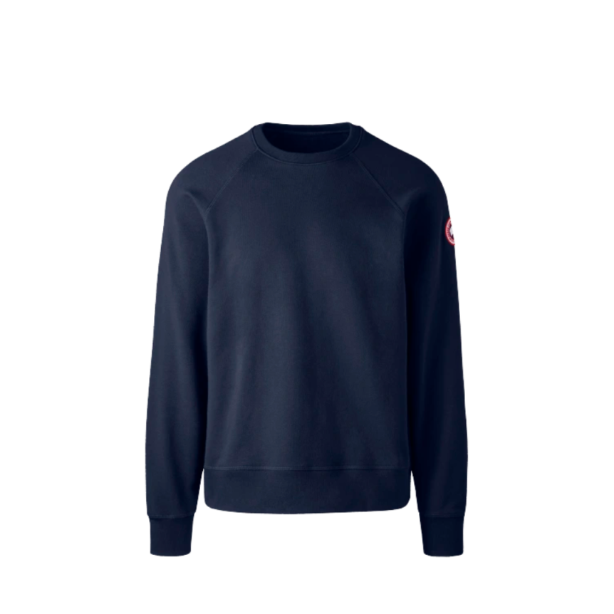Pull Sweatshirt CANADA GOOSE col rond Huron Coton Bleu marine