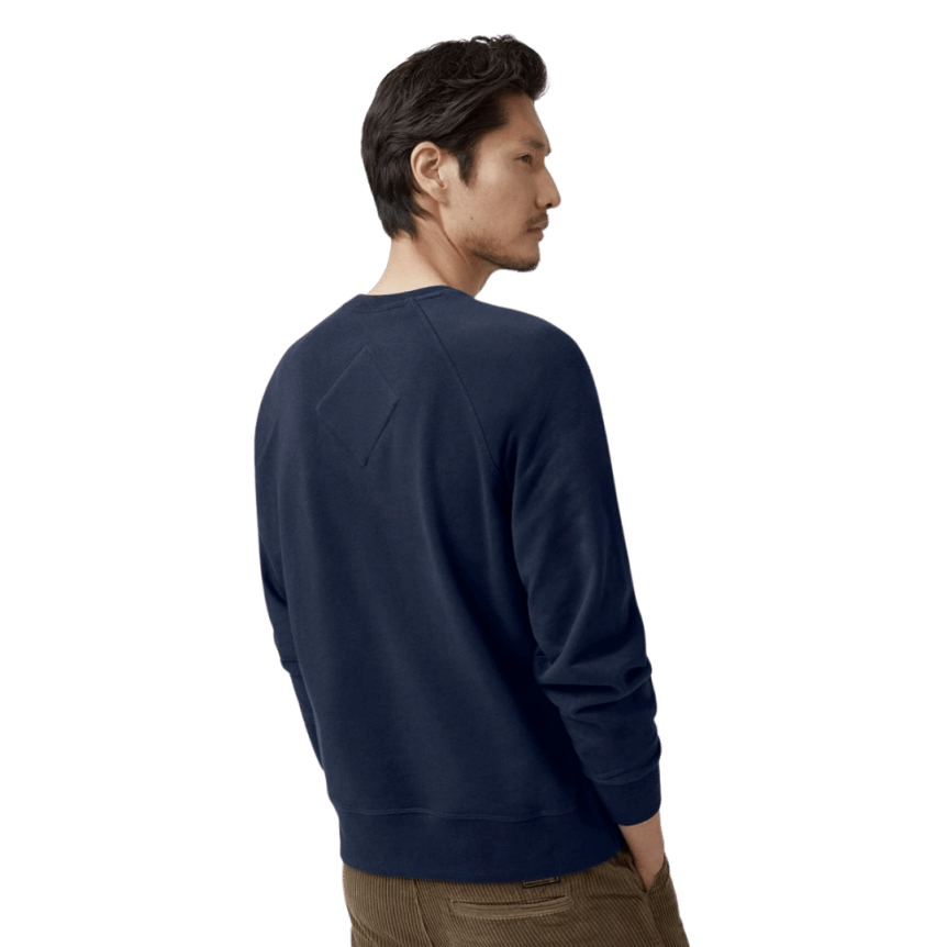 Pull Sweatshirt CANADA GOOSE col rond Huron Coton Bleu marine