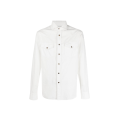Chemise en coton blanc velours côtelé