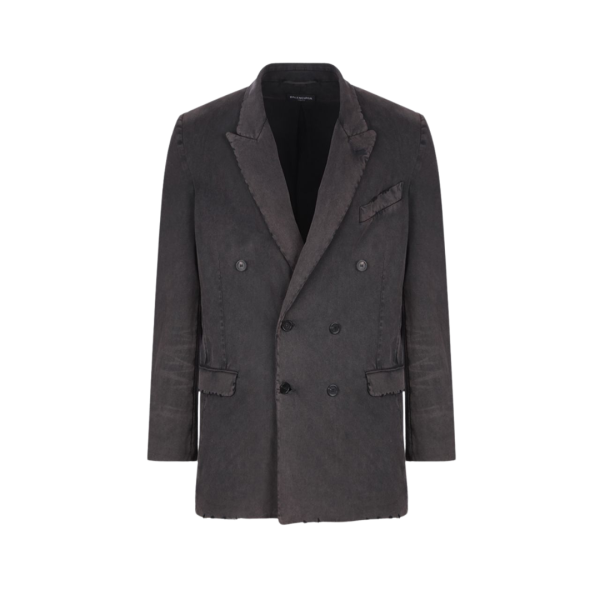 Veste Blazer BALENCIAGA Unifit en Jersey Gris Délavé