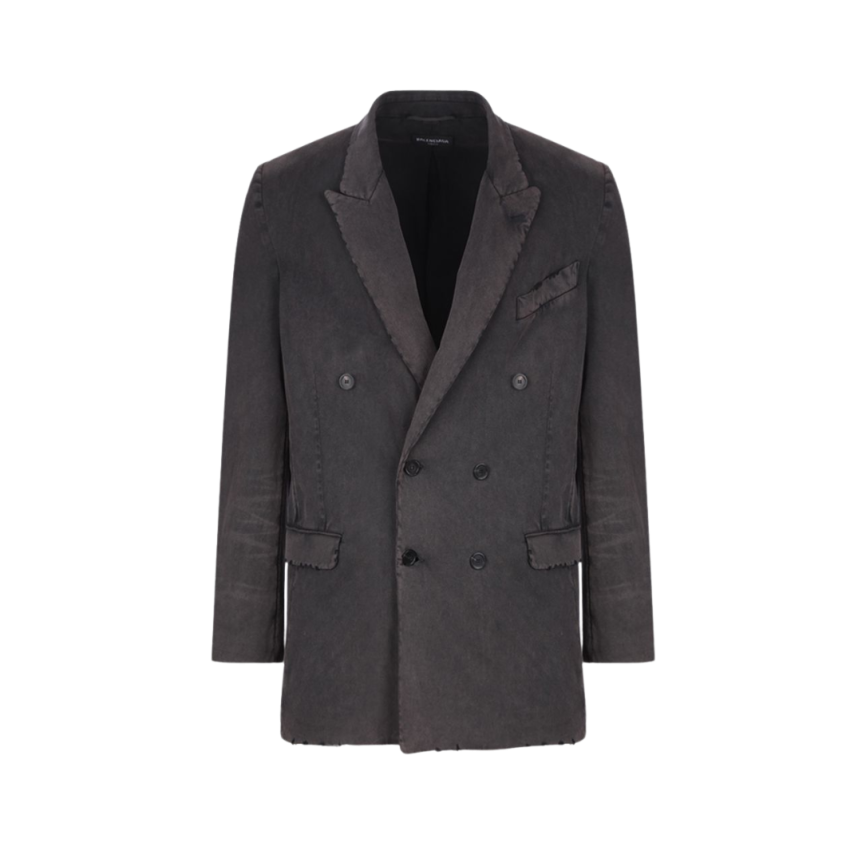Veste Blazer BALENCIAGA Unifit en Jersey Gris Délavé