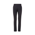 Pantalon droit laine noire motif Fendi O'lock ton sur ton