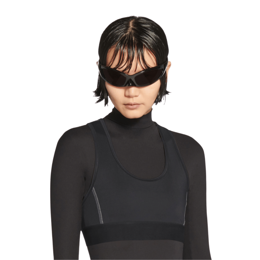 Top Brassière BALENCIAGA Sporty spandex noir gris